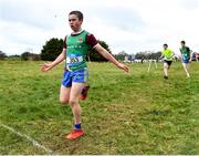 22 February 2023; Darragh Grimes of Moyne Community School in Longford competes in the junior boys event during the 123.ie Connacht Schools’ Cross Country Championships at Bushfield in Loughrea, Galway. Photo by Piaras Ó Mídheach/Sportsfile