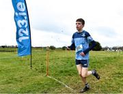 22 February 2023; Oisin Conneely of St Killian's College New Inn in Galway competes in the junior boys event during the 123.ie Connacht Schools’ Cross Country Championships at Bushfield in Loughrea, Galway. Photo by Piaras Ó Mídheach/Sportsfile