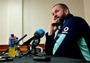 23 February 2023; Head coach Andy Farrell during an Ireland rugby media conference at the Radisson Dublin Airport Hotel in Dublin. Photo by Ramsey Cardy/Sportsfile