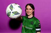 23 February 2023; Karen Duggan poses for a portrait during a Peamount United squad portrait session at PRL Park in Greenogue, Dublin. Photo by Seb Daly/Sportsfile