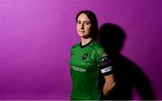 23 February 2023; Karen Duggan poses for a portrait during a Peamount United squad portrait session at PRL Park in Greenogue, Dublin. Photo by Seb Daly/Sportsfile