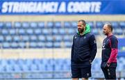 24 February 2023; Head coach Andy Farrell, left, and assistant coach Mike Catt during the Ireland rugby captain's run at the Stadio Olimpico in Rome, Italy. Photo by Ramsey Cardy/Sportsfile