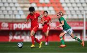 22 February 2023; Wang Shanshan of China PR in action against Denise O'Sullivan of Republic of Ireland during the international friendly match between China PR and Republic of Ireland at Estadio Nuevo Mirador in Algeciras, Spain. Photo by Stephen McCarthy/Sportsfile