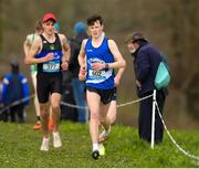 24 February 2023; Niall Murphy from St Flannans in Ennis, Co Clare, on his way to winning the Senior Boys during the 123.ie Munster Schools Cross Country Championships at SETU Waterford in Waterford. Photo by Matt Browne/Sportsfile