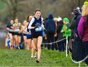 24 February 2023; Eve Dunphy from Abbey Community College Waterford on her way to winning the Intermediate Girls race during the 123.ie Munster Schools Cross Country Championships at SETU Waterford in Waterford. Photo by Matt Browne/Sportsfile