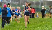 24 February 2023; Faye Mannion from Colaiste Muire, Ennis, Co Clare on her way to winning the Junior Girls race during the 123.ie Munster Schools Cross Country Championships at SETU Waterford in Waterford. Photo by Matt Browne/Sportsfile