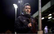 24 February 2023; Shamrock Rovers manager Stephen Bradley is interviewed before the SSE Airtricity Men's Premier Division match between Drogheda United and Shamrock Rovers at Weaver's Park in Drogheda, Louth. Photo by Michael P Ryan/Sportsfile