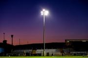 24 February 2023; A general view of the floodlights before the SSE Airtricity Men's Premier Division match between Drogheda United and Shamrock Rovers at Weaver's Park in Drogheda, Louth. Photo by Michael P Ryan/Sportsfile