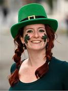 25 February 2023; Ireland supporter Kimberley Graham, from Cumbria, England, before the Guinness Six Nations Rugby Championship match between Italy and Ireland at the Stadio Olimpico in Rome, Italy. Photo by Ramsey Cardy/Sportsfile