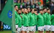 25 February 2023; Ireland players during Ireland's Call before the Guinness Six Nations Rugby Championship match between Italy and Ireland at the Stadio Olimpico in Rome, Italy. Photo by Seb Daly/Sportsfile