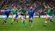 25 February 2023; James Ryan of Ireland on his way to scoring his side's first try in the 3rd minute during the Guinness Six Nations Rugby Championship match between Italy and Ireland at the Stadio Olimpico in Rome, Italy. Photo by Seb Daly/Sportsfile