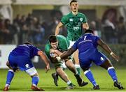 24 February 2023; Evan O’Connell of Ireland attempts to make a break during the U20 Six Nations Rugby Championship match between Italy and Ireland at Stadio Comunale di Monigo in Parma, Italy. Photo by Roberto Bregani/Sportsfile