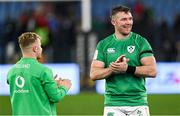 25 February 2023; Peter O'Mahony, right, and Craig Casey of Ireland after the Guinness Six Nations Rugby Championship match between Italy and Ireland at the Stadio Olimpico in Rome, Italy. Photo by Ramsey Cardy/Sportsfile