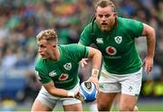 25 February 2023; Craig Casey, left, and Finlay Bealham of Ireland during the Guinness Six Nations Rugby Championship match between Italy and Ireland at the Stadio Olimpico in Rome, Italy. Photo by Ramsey Cardy/Sportsfile