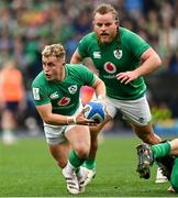25 February 2023; Craig Casey, left, and Finlay Bealham of Ireland during the Guinness Six Nations Rugby Championship match between Italy and Ireland at the Stadio Olimpico in Rome, Italy. Photo by Ramsey Cardy/Sportsfile