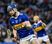 25 February 2023; Conor Bowe of Tipperary celebrates scoring his side's first goal during the Allianz Hurling League Division Two match between Dublin and Tipperary at Croke Park in Dublin. Photo by Stephen Marken/Sportsfile