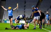 25 February 2023; Donal Burke of Dublin is tackled by Johnny Ryan of Tipperary during the Allianz Hurling League Division 1 Group B match between Dublin and Tipperary at Croke Park in Dublin. Photo by John Sheridan/Sportsfile