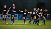 25 February 2023; Athlone Town players celebrates their penalty shootout victory in the FAI Women's President's Cup match between Athlone Town and Shelbourne at Athlone Town Stadium in Athlone, Westmeath. Photo by Stephen McCarthy/Sportsfile