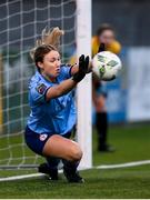 25 February 2023; Shelbourne goalkeeper Courtney Maguire saves a penalty in the shootout of the FAI Women's President's Cup match between Athlone Town and Shelbourne at Athlone Town Stadium in Athlone, Westmeath. Photo by Stephen McCarthy/Sportsfile