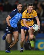 25 February 2023; Emmet McMahon of Clare in action against James McCarthy of Dublin during the Allianz Football League Division 2 match between Dublin and Clare at Croke Park in Dublin. Photo by Piaras Ó Mídheach/Sportsfile