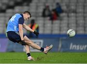 25 February 2023; Dean Rock of Dublin scores a late point from a free to equalise during the Allianz Football League Division 2 match between Dublin and Clare at Croke Park in Dublin. Photo by Piaras Ó Mídheach/Sportsfile