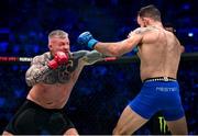 25 February 2023; Charlie Ward, left, in action against Mike Shipman during their Middleweight bout at Bellator 291 in the 3 Arena, Dublin. Photo by David Fitzgerald/Sportsfile