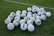 25 February 2023; O'Neills footballs await the Dublin team's warm up before the 2023 Lidl Ladies National Football League Division 1 Round 5 match between Dublin and Mayo at DCU St Clare's in Dublin. Photo by Ray McManus/Sportsfile