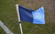 25 February 2023; A flag flutters in the wind before the 2023 Lidl Ladies National Football League Division 1 Round 5 match between Dublin and Mayo at DCU St Clare's in Dublin. Photo by Ray McManus/Sportsfile