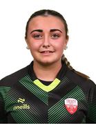 26 January 2023; Goalkeeper Ciara McDonnell poses for a portrait during a Treaty United squad portrait session at the University of Limerick in Limerick. Photo by Stephen McCarthy/Sportsfile
