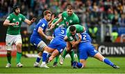 25 February 2023; Rónan Kelleher of Ireland is tackled by Giacomo Nicotera of Italy during the Guinness Six Nations Rugby Championship match between Italy and Ireland at the Stadio Olimpico in Rome, Italy. Photo by Seb Daly/Sportsfile