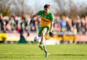 26 February 2023; Conor O'Donnell of Donegal kicks a point during the Allianz Football League Division 1 match between Donegal and Galway at O'Donnell Park in Letterkenny, Donegal. Photo by Ben McShane/Sportsfile