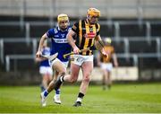 26 February 2023; Billy Ryan of Kilkenny in action against Ian Shanahan of Laois during the Allianz Hurling League Division 1 Group B match between Laois and Kilkenny at Laois Hire O'Moore Park in Portlaoise, Laois. Photo by Daire Brennan/Sportsfile