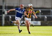26 February 2023; Pádraig Walsh of Kilkenny in action against Jack Kelly of Laois during the Allianz Hurling League Division 1 Group B match between Laois and Kilkenny at Laois Hire O'Moore Park in Portlaoise, Laois. Photo by Daire Brennan/Sportsfile
