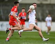 26 February 2023; Ben McCormack of Kildare in action against Conor Doherty of Derry during the Allianz Football League Division 2 match between Kildare and Derry at St Conleth's Park in Newbridge, Kildare. Photo by Piaras Ó Mídheach/Sportsfile