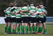 26 February 2023; The Naas RFC squad huddle before the Bank of Ireland Leinster Rugby Provincial Towns Cup Second Round match between Naas RFC and Newbridge RFC at Naas RFC in Naas, Kildare. Photo by Tyler Miller/Sportsfile