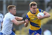 26 February 2023; Enda Smith of Roscommon in action against Kieran Duffy of Monaghan during the Allianz Football League Division 1 match between Monaghan and Roscommon at St Tiernach's Park in Clones, Monaghan. Photo by Ramsey Cardy/Sportsfile