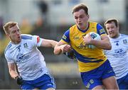 26 February 2023; Enda Smith of Roscommon in action against Kieran Duffy of Monaghan during the Allianz Football League Division 1 match between Monaghan and Roscommon at St Tiernach's Park in Clones, Monaghan. Photo by Ramsey Cardy/Sportsfile