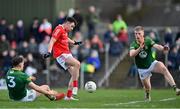 26 February 2023; Craig Lennon of Louth scores his side's first goal during the Allianz Football League Division 2 match between Meath and Louth at Páirc Tailteann in Navan, Meath. Photo by Stephen Marken/Sportsfile