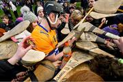 26 February 2023; Tony Kelly of Clare signs autographs for supporters after the Allianz Hurling League Division 1 Group A match between Wexford and Clare at Chadwicks Wexford Park in Wexford. Photo by Ray McManus/Sportsfile