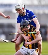 26 February 2023; Conor Delaney of Kilkenny in action against Martin Phelan of Laois during the Allianz Hurling League Division 1 Group B match between Laois and Kilkenny at Laois Hire O'Moore Park in Portlaoise, Laois. Photo by Daire Brennan/Sportsfile