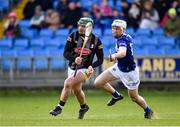 26 February 2023; Eoin Murphy of Kilkenny in action against Martin Phelan of Laois during the Allianz Hurling League Division 1 Group B match between Laois and Kilkenny at Laois Hire O'Moore Park in Portlaoise, Laois. Photo by Daire Brennan/Sportsfile