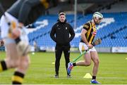 26 February 2023; Kilkenny manager Derek Lyng watches his side warm-up ahead of the Allianz Hurling League Division 1 Group B match between Laois and Kilkenny at Laois Hire O'Moore Park in Portlaoise, Laois. Photo by Daire Brennan/Sportsfile