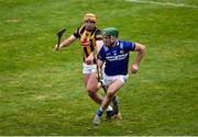 26 February 2023; Patrick Purcell of Laois in action against Billy Ryan of Kilkenny during the Allianz Hurling League Division 1 Group B match between Laois and Kilkenny at Laois Hire O'Moore Park in Portlaoise, Laois. Photo by Daire Brennan/Sportsfile