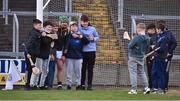 26 February 2023; Eoin Murphy of Kilkenny has his photo taken with supporters after the Allianz Hurling League Division 1 Group B match between Laois and Kilkenny at Laois Hire O'Moore Park in Portlaoise, Laois. Photo by Daire Brennan/Sportsfile