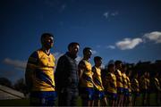 26 February 2023; Diarmuid Murtagh and his Roscommon teammates before the Allianz Football League Division 1 match between Monaghan and Roscommon at St Tiernach's Park in Clones, Monaghan. Photo by Ramsey Cardy/Sportsfile