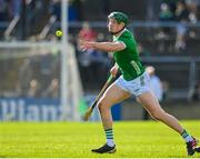 26 February 2023; William O'Donoghue of Limerick hand passes during the Allianz Hurling League Division 1 Group A match between Galway and Limerick at Pearse Stadium in Galway. Photo by Seb Daly/Sportsfile