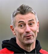 26 February 2023; Derry manager Rory Gallagher before the Allianz Football League Division 2 match between Kildare and Derry at St Conleth's Park in Newbridge, Kildare. Photo by Piaras Ó Mídheach/Sportsfile