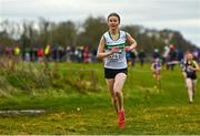 12 February 2023; Laura Moore of Carraig Na Bhfear AC, Cork, competing in the Girls U17 3000m during the 123.ie National Intermediate, Masters & Juvenile B Cross Country Championships at Gowran Demense in Kilkenny. Photo by Sam Barnes/Sportsfile