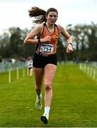 12 February 2023; Eve Lawler of Cilles AC, Meath, competing in the Girls U17 3000m during the 123.ie National Intermediate, Masters & Juvenile B Cross Country Championships at Gowran Demense in Kilkenny. Photo by Sam Barnes/Sportsfile