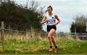 12 February 2023; Louisa Browne of St Finbarrs AC, Cork, competing in the intermediate women's 5000m during the 123.ie National Intermediate, Masters & Juvenile B Cross Country Championships at Gowran Demense in Kilkenny. Photo by Sam Barnes/Sportsfile